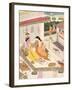 Krishna and Radha on a Bed in a Mogul Palace, Punjab, c.1860-null-Framed Giclee Print