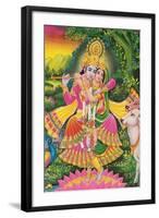 Krishna and Radha-null-Framed Art Print