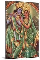 Krishna and Radha-null-Mounted Art Print