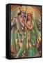 Krishna and Radha-null-Framed Stretched Canvas