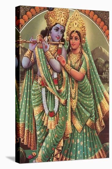 Krishna and Radha-null-Stretched Canvas