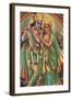 Krishna and Radha-null-Framed Art Print