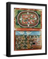 Krishna Attacking the Impregnable Castle of Prag-Jyoshita-null-Framed Giclee Print