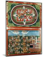 Krishna Attacking the Impregnable Castle of Prag-Jyoshita-null-Mounted Giclee Print