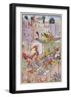 Krishna Cleaves the Demon Narakasura with His Discus, C.1585-90-null-Framed Giclee Print