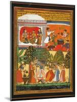 Krishna Dances with the Gopis-null-Mounted Art Print