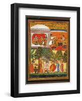 Krishna Dances with the Gopis-null-Framed Art Print