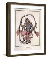 Krishna Dancing on the Kaliya Serpent-Pierre Sonnerat-Framed Giclee Print