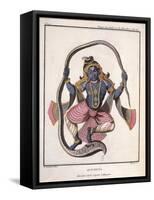 Krishna Dancing on the Kaliya Serpent-Pierre Sonnerat-Framed Stretched Canvas