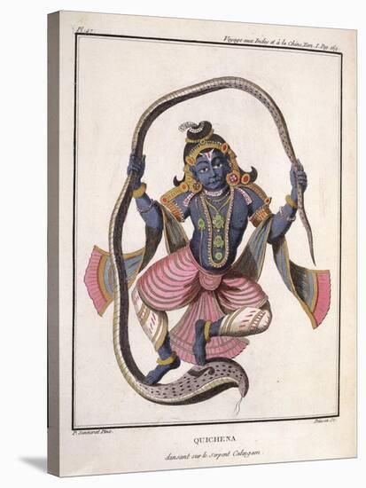 Krishna Dancing on the Kaliya Serpent-Pierre Sonnerat-Stretched Canvas