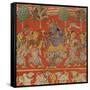 Krishna Dancing with Gopis in Vrindavan-null-Framed Stretched Canvas