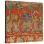 Krishna Dancing with Gopis in Vrindavan-null-Stretched Canvas