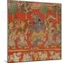 Krishna Dancing with Gopis in Vrindavan-null-Mounted Art Print