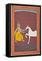 Krishna Destroys the Horse Demon Keshi-null-Framed Stretched Canvas