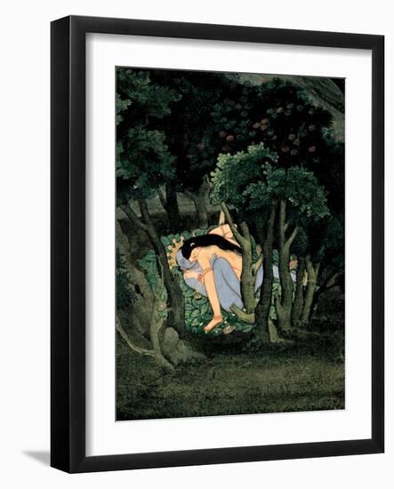 Krishna Embraced by Radha, Ca 1775-null-Framed Giclee Print