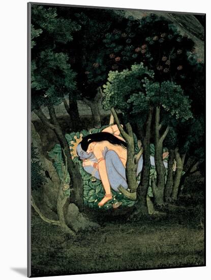 Krishna Embraced by Radha, Ca 1775-null-Mounted Giclee Print