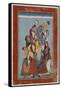 Krishna Embracing the Gopis-null-Framed Stretched Canvas