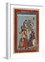 Krishna Embracing the Gopis-null-Framed Art Print