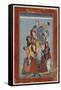 Krishna Embracing the Gopis-null-Framed Stretched Canvas