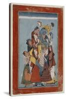 Krishna Embracing the Gopis-null-Stretched Canvas