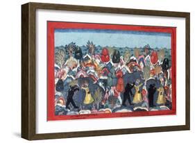 Krishna Fighting Jambavata, King of the Bears, C. 1775-null-Framed Giclee Print