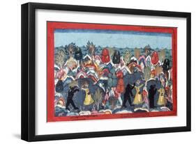 Krishna Fighting Jambavata, King of the Bears, C. 1775-null-Framed Giclee Print