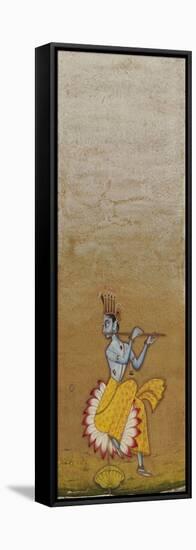 Krishna Fluting-null-Framed Stretched Canvas