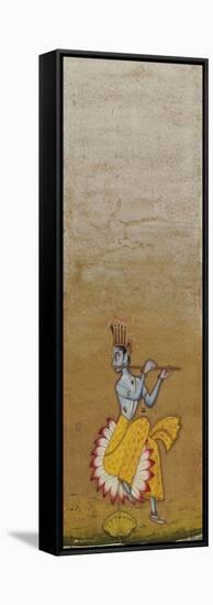 Krishna Fluting-null-Framed Stretched Canvas