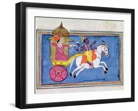 Krishna, Hindu Deity, an Avatar of Vishnu, 17th Century-null-Framed Giclee Print