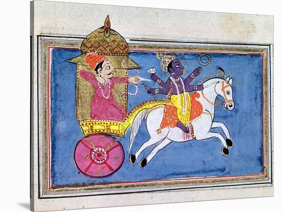 Krishna, Hindu Deity, an Avatar of Vishnu, 17th Century-null-Stretched Canvas