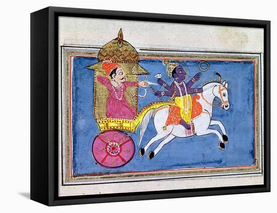 Krishna, Hindu Deity, an Avatar of Vishnu, 17th Century-null-Framed Stretched Canvas