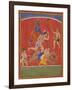 Krishna Killing King Kamsa and Balarama Slaying a Wrestler-null-Framed Art Print