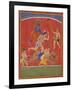 Krishna Killing King Kamsa and Balarama Slaying a Wrestler-null-Framed Art Print