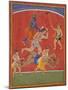 Krishna Killing King Kamsa and Balarama Slaying a Wrestler-null-Mounted Art Print