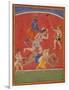 Krishna Killing King Kamsa and Balarama Slaying a Wrestler-null-Framed Art Print