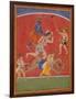 Krishna Killing King Kamsa and Balarama Slaying a Wrestler-null-Framed Art Print