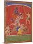 Krishna Killing King Kamsa and Balarama Slaying a Wrestler-null-Mounted Art Print