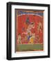 Krishna Killing King Kamsa and Balarama Slaying a Wrestler-null-Framed Art Print