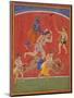 Krishna Killing King Kamsa and Balarama Slaying a Wrestler-null-Mounted Art Print