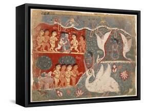 Krishna Kills the Crane Demon-null-Framed Stretched Canvas