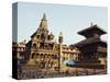 Krishna Mandir, a 7th Century Hindu Temple, UNESCO World Heritage Dite, Durbar Square, Patan, Nepal-Christian Kober-Stretched Canvas