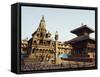 Krishna Mandir, a 7th Century Hindu Temple, UNESCO World Heritage Dite, Durbar Square, Patan, Nepal-Christian Kober-Framed Stretched Canvas