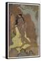 Krishna, The 8th Avatar of Vishnu with Radha, One of the Gopis-Khitindra Nath Mazumdar-Framed Stretched Canvas