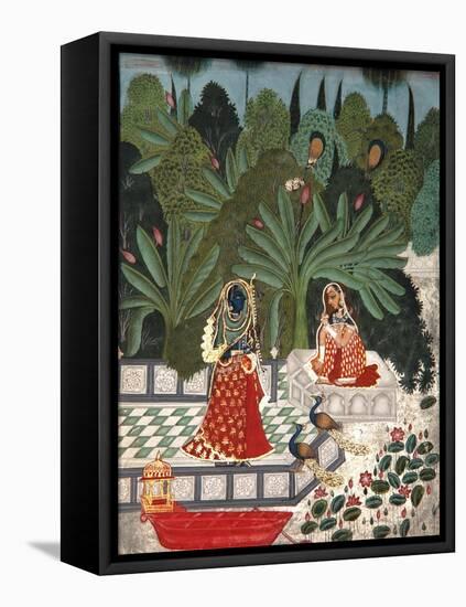 Krishna Uses a Ruse to Meet His Beloved, 1781-Bhoya-Framed Stretched Canvas