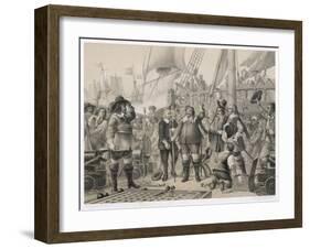 Kristian IV of Denmark and Norway Defeats the Swedes-W.n. Marstrand-Framed Art Print