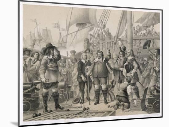 Kristian IV of Denmark and Norway Defeats the Swedes-W.n. Marstrand-Mounted Art Print