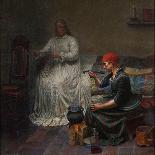 Leonora Christina in the Blue Tower, Cooking Porridge-Kristian Zahrtmann-Giclee Print