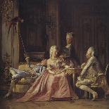 Scene from the Court of Christian VII of Denmark, 1873 (Oil on Canvas)-Kristian Zahrtmann-Giclee Print