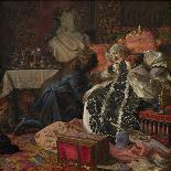 Scene from the Court of Christian VII of Denmark, 1873 (Oil on Canvas)-Kristian Zahrtmann-Giclee Print