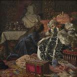 Scene from the Court of Christian VII of Denmark, 1873 (Oil on Canvas)-Kristian Zahrtmann-Giclee Print